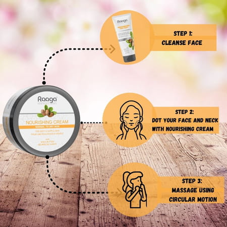 Raaga Professional Nourishing Cream, For Soft And Supple,Normal To Dry Skin, With Shea Butter, 50 G