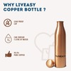 Liveasy Essentials Copper Bottle-Ayurvedic Health Benefits -Leak Proof Cap- 1000Ml