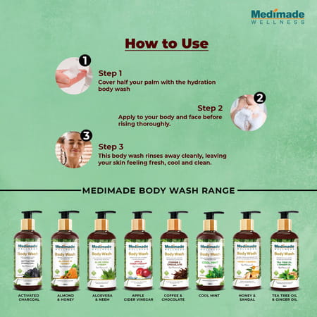 Medimade Tea Tree Oil And Ginger Oil Body Wash - 300 Ml X 2 ( Pack Of 2 )