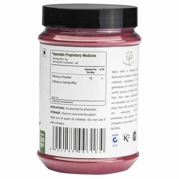 Bixa Botanical Hibiscus Flower Powder(Hibiscus Sabdariffa)-Supports Natural Hair Health(200G)