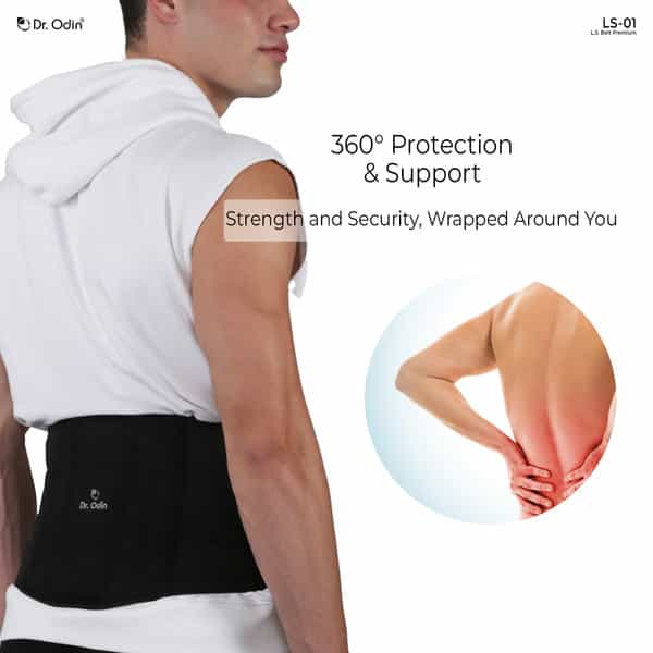 Dr. Odin Ls01 Lumbo Sacral Belt | Back Support For Lumbar Spine | Pain Relief | Unisex (Xtra Large)