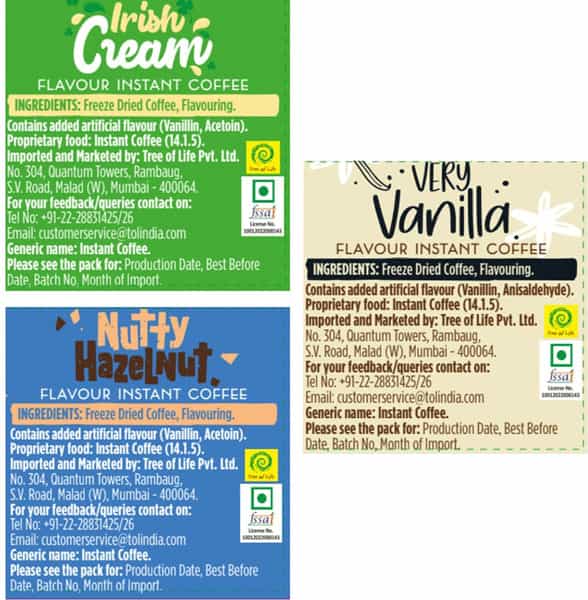 Beanies Flavoured Instant Coffee|Irish Cream 50G Very Vanilla 50G Nutty Hazelnut 50G|Pack Of 3