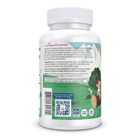 Nordic Naturals Kids Nordic Probiotic + Prebiotics 1.5 Billion Cfu Merry Berry Punch 60 Gummies