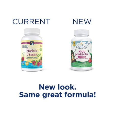 Nordic Naturals Kids Nordic Probiotic + Prebiotics 1.5 Billion Cfu Merry Berry Punch 60 Gummies