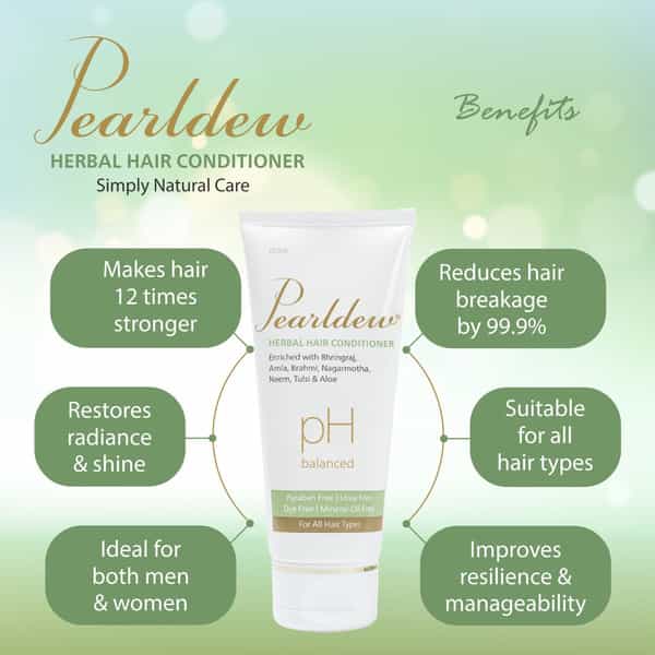 Pearldew Herbal Hair Conditioner 100 Ml | Bhringraj & Shikakai | Paraben Free (Pack Of 2)