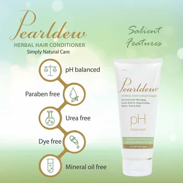 Pearldew Herbal Hair Conditioner 100 Ml | Bhringraj & Shikakai | Paraben Free (Pack Of 2)