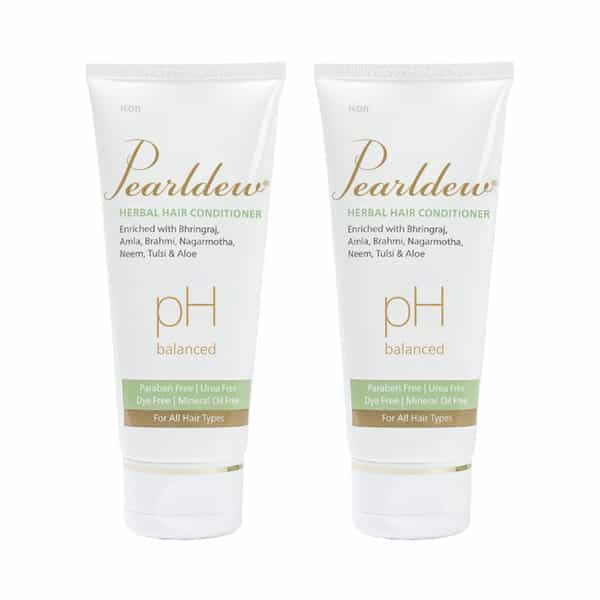 Pearldew Herbal Hair Conditioner 100 Ml | Bhringraj & Shikakai | Paraben Free (Pack Of 2)