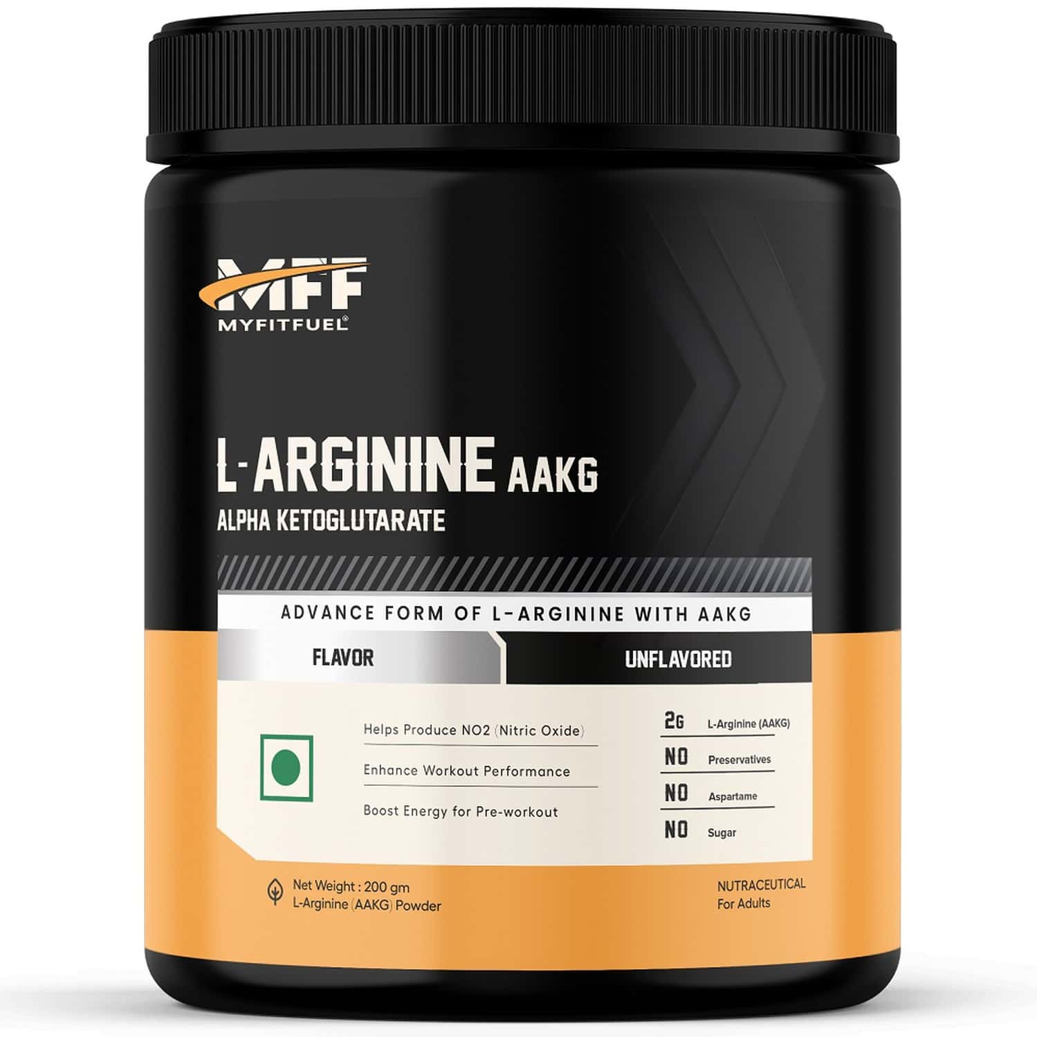 Myfitfuel L Arginine Alpha-ketoglutarate (aakg) Pre Workout Powder | 200gm (unflavoured)