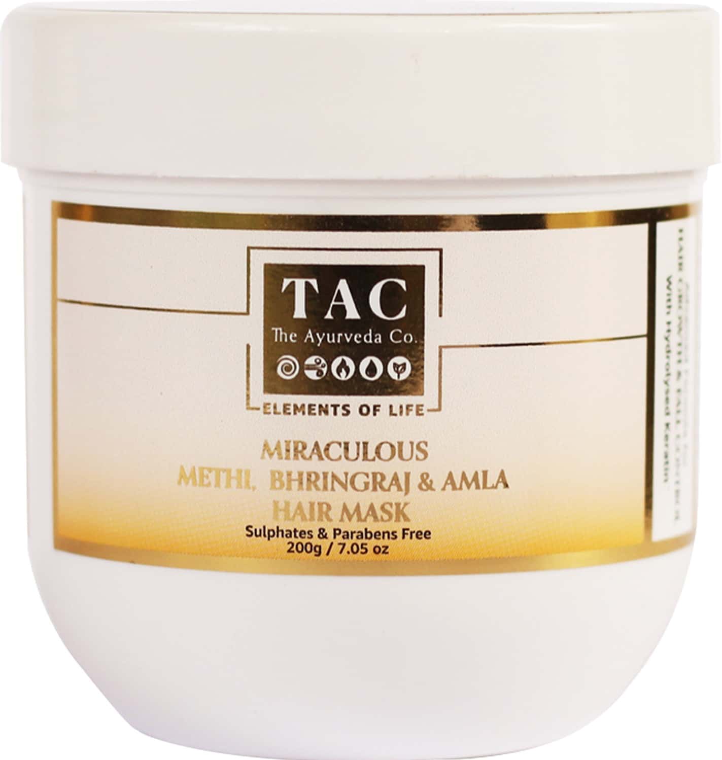 Tac - The Ayurveda Co. Hair Mask With Methi Bhringraj Amla Green Tea Hydrolyzed Keratin - 200 Gm