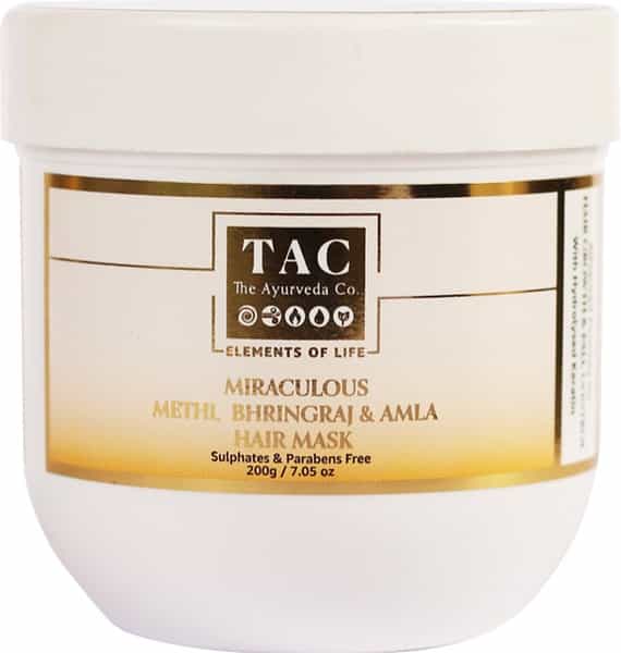 Tac - The Ayurveda Co. Hair Mask With Methi Bhringraj Amla Green Tea Hydrolyzed Keratin - 200 Gm