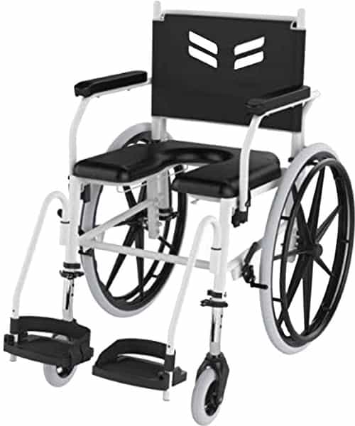 Arcatron Mobility Prime Self Propelled Shower Commode Wheelchair, Height Adjustable & Swivel Armrest