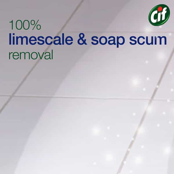 Cif Power & Shine Bathroom Cleaner Spray 100% Limescale & Soap Scum Removal 700Ml