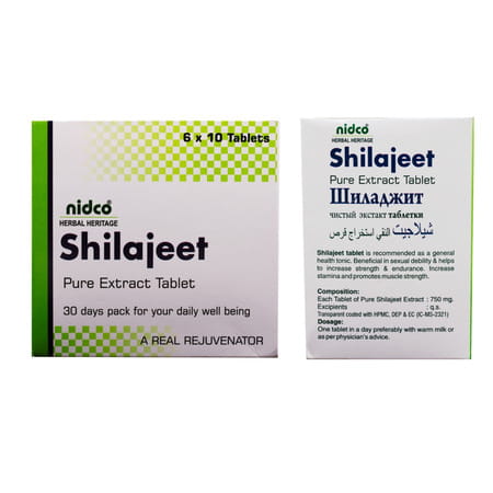 Nidco Shilajit Tablets (60 Tabs)