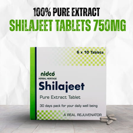 Nidco Shilajit Tablets (60 Tabs)