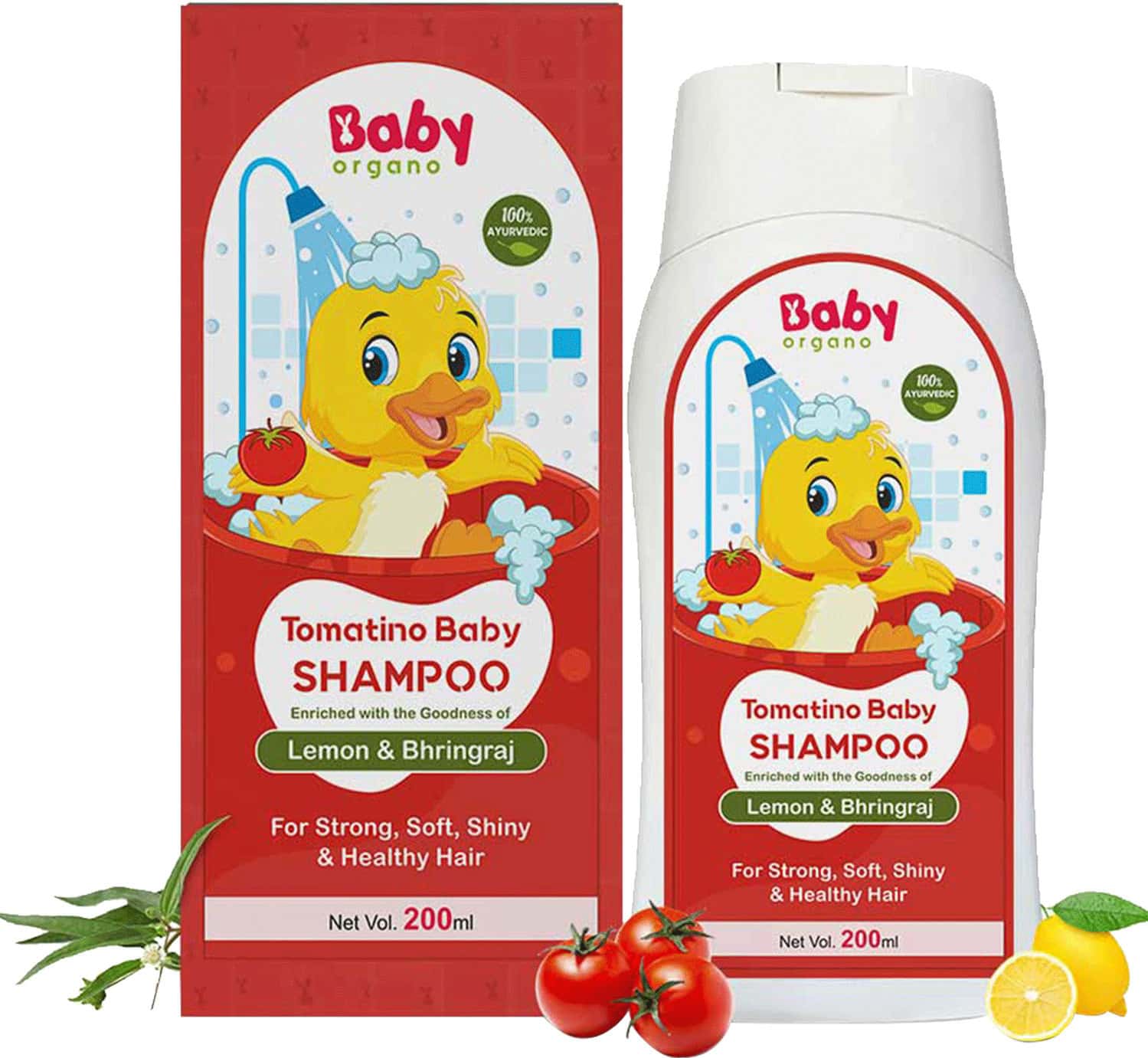 Babyorgano Tomatino Baby Shampoo For Silky Hair In Kids - 200 Ml