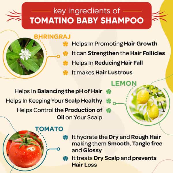 Babyorgano Tomatino Baby Shampoo For Silky Hair In Kids - 200 Ml