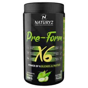 Naturyz Pre-form X6 Pre Workout Supplement With 19 Nutrients For Pump | Power & Energy (400 Grams)