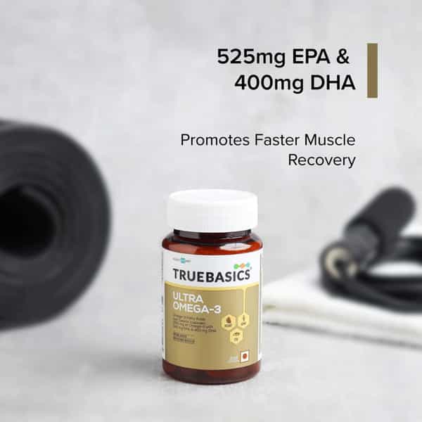 Truebasics Ultra Omega Enriched With 1250 Mg With 425Mg Epa & 325Mg Dha & Vitamin E - 30 Softgels