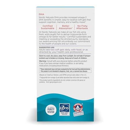 Nordic Naturals Dha 830 Mg Omega-3 Fish Oil For Men & Women Epa & Dha Strawberry Flavour 180Softgels