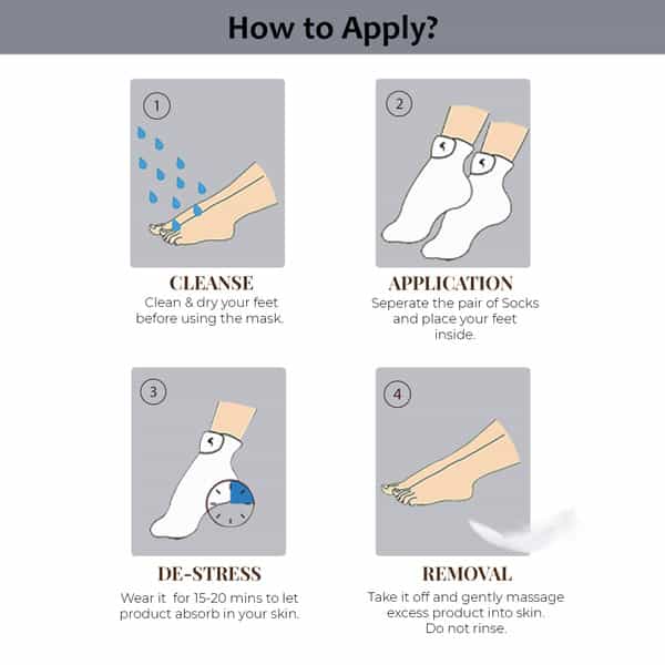 Skin Fx Foot Mask | Tea Tree Oil | Peppermint Oil | Grapefruit For Nourishing & Smoothening | 16G