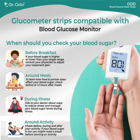 Dr. Odin Blood Glucose Monitoring System Strip God-Gls-73 (50 Strips)
