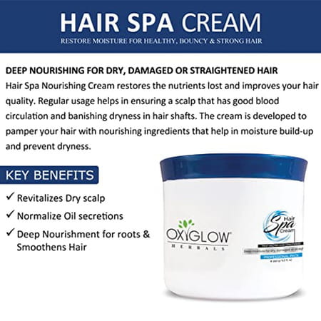 Oxyglow Herbals Hair Spa Cream|Revitalizes Dry Scalp|Nourishment (250grams)