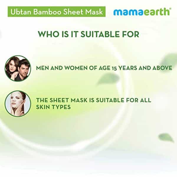 Mamaearth Ubtan Bamboo Sheet Mask With Turmeric & Saffron For Skin Brightening - 25 G