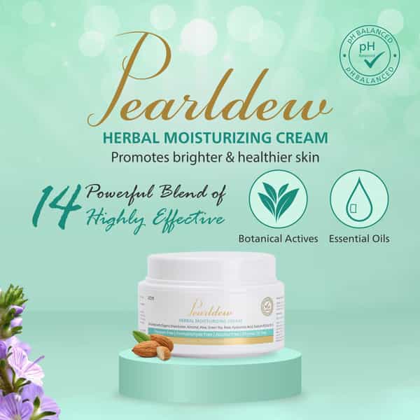 Pearldew Herbal Moisturizing Cream 50 Gm | With Avocado & Butters (Pack Of 2)