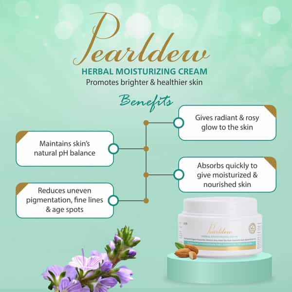 Pearldew Herbal Moisturizing Cream 50 Gm | With Avocado & Butters (Pack Of 2)