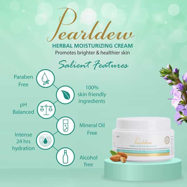 Pearldew Herbal Moisturizing Cream 50 Gm | With Avocado & Butters (Pack Of 2)
