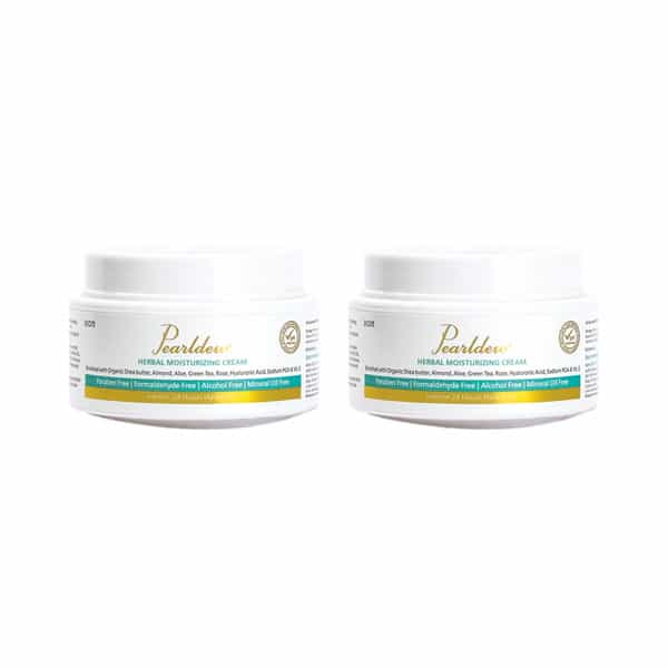 Pearldew Herbal Moisturizing Cream 50 Gm | With Avocado & Butters (Pack Of 2)