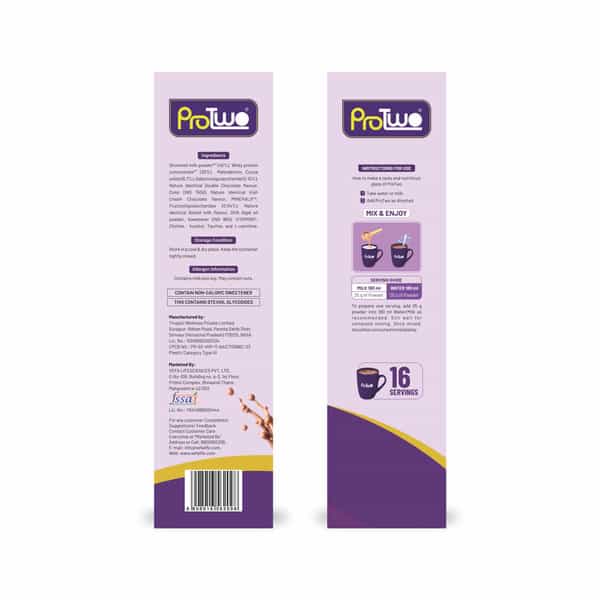 Protwo Protein Powder For Kids I 2+ Years Chocolate Flavour I 400G