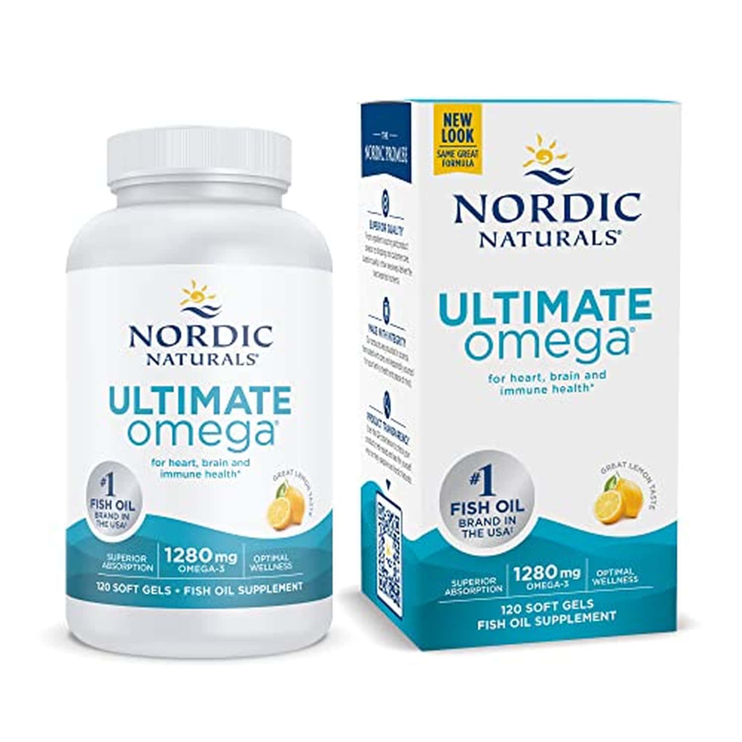 Nordic Naturals Ultimate Omega 3 Fish Oil 120 Softgels 1280 Mg Epa & Dha Supplement For Men & Women