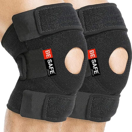 Besafe Forever Knee Cap Support Band Open Patella For Pain Relief | M | Pack Of 2