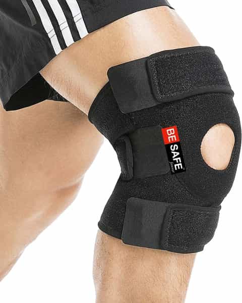 Besafe Forever Knee Cap Support Band Open Patella For Pain Relief | M | Pack Of 2
