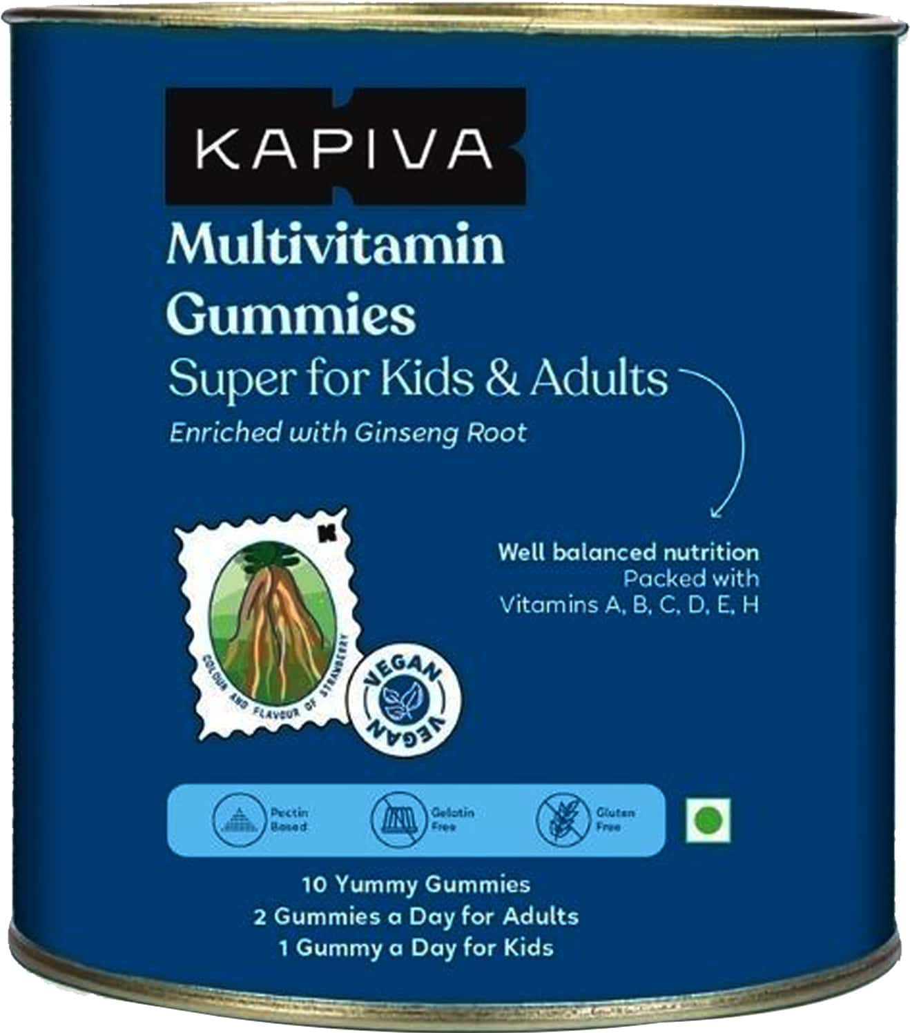Kapiva Multivitamin Gummies For Kids And Adults (Well Balanced Nutrition) - 10 Gummies