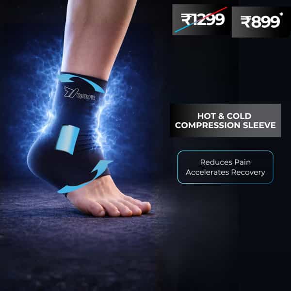 Upurfit Hot & Cold Therapy Compression Sleeve For Ankle 360 Wearable Ice Pack For Pain Relief