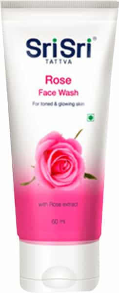 Sri Sri Tattva Rose Face Wash - For Toned & Glowing Skin | 60 Ml