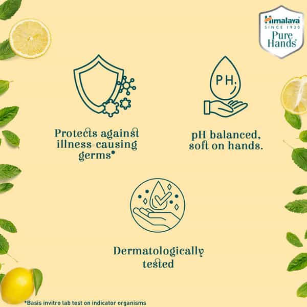 Himalaya Pure Hands-Hand Wipes - 30 Pulls-Lemon-Kills 99.9% Germs-Alcohol Based-Ph Balanced