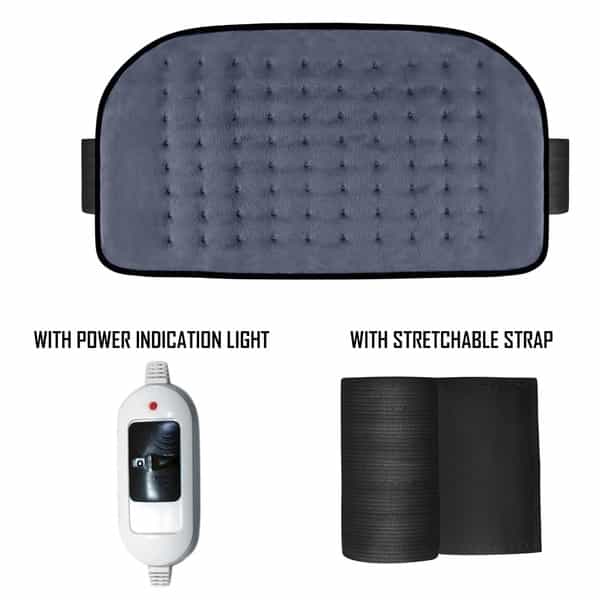 Addmax Orthopaedic Heating Pad Belt - Electric Heat Therapy For Back Waist Stomach & Pain Relief