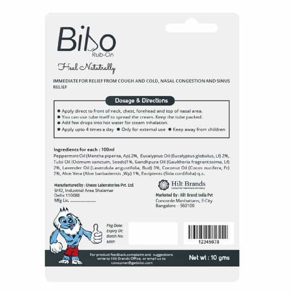 Bibo Rub-On Vapor Rub - 10G