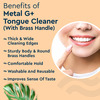 Gubb Tongue Cleaner Metal G+ (With Brass Handle)