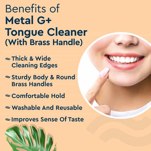 Gubb Tongue Cleaner Metal G+ (With Brass Handle)