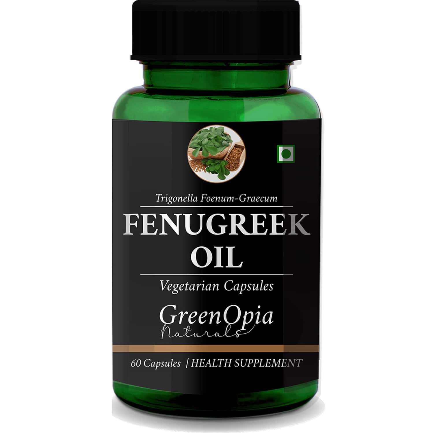 Greenopia Fenugreek Oil 60 Liquid Filled Vegetarian Capsules