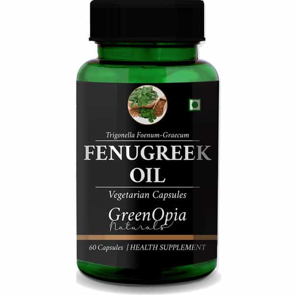 Greenopia Fenugreek Oil 60 Liquid Filled Vegetarian Capsules