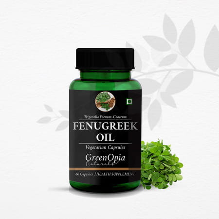 Greenopia Fenugreek Oil 60 Liquid Filled Vegetarian Capsules