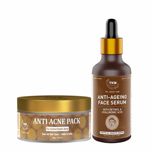 Tnw The Natural Wash Anti Acne Face Pack (50G) & Anti Ageing Serum (30Ml)