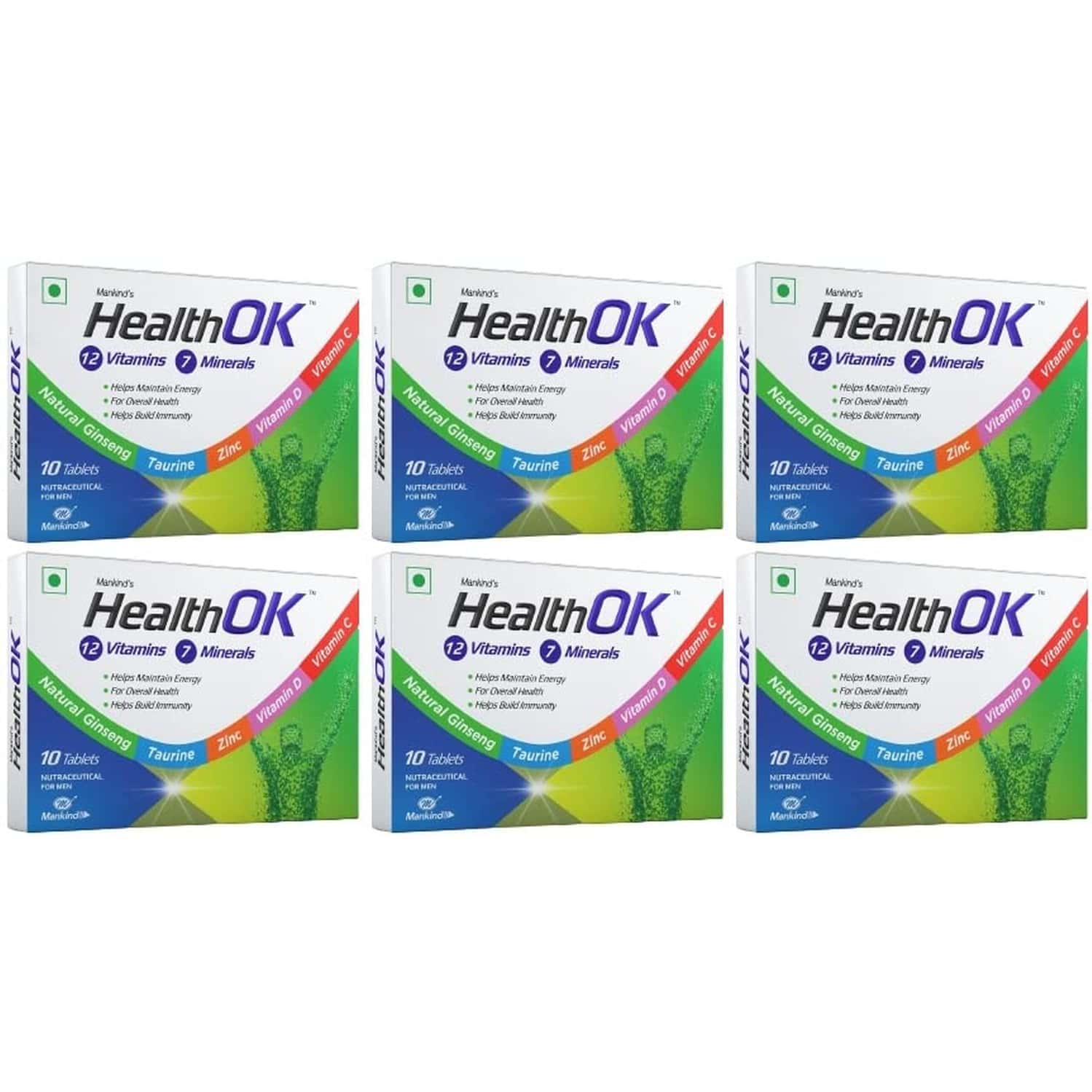 Buy HEALTH OK MULTIVITAMIN WITH VITAMIN D C & OTHER 17 MULTIVITAMINS