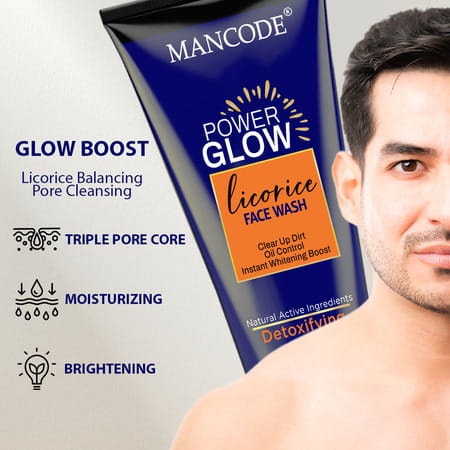 Mancode Power Glow Licorice Face Wash 100Ml
