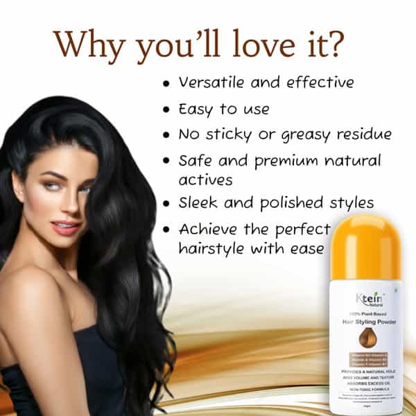 Ktein Natural 100% Plant Based Hair Styling Powder (15G)